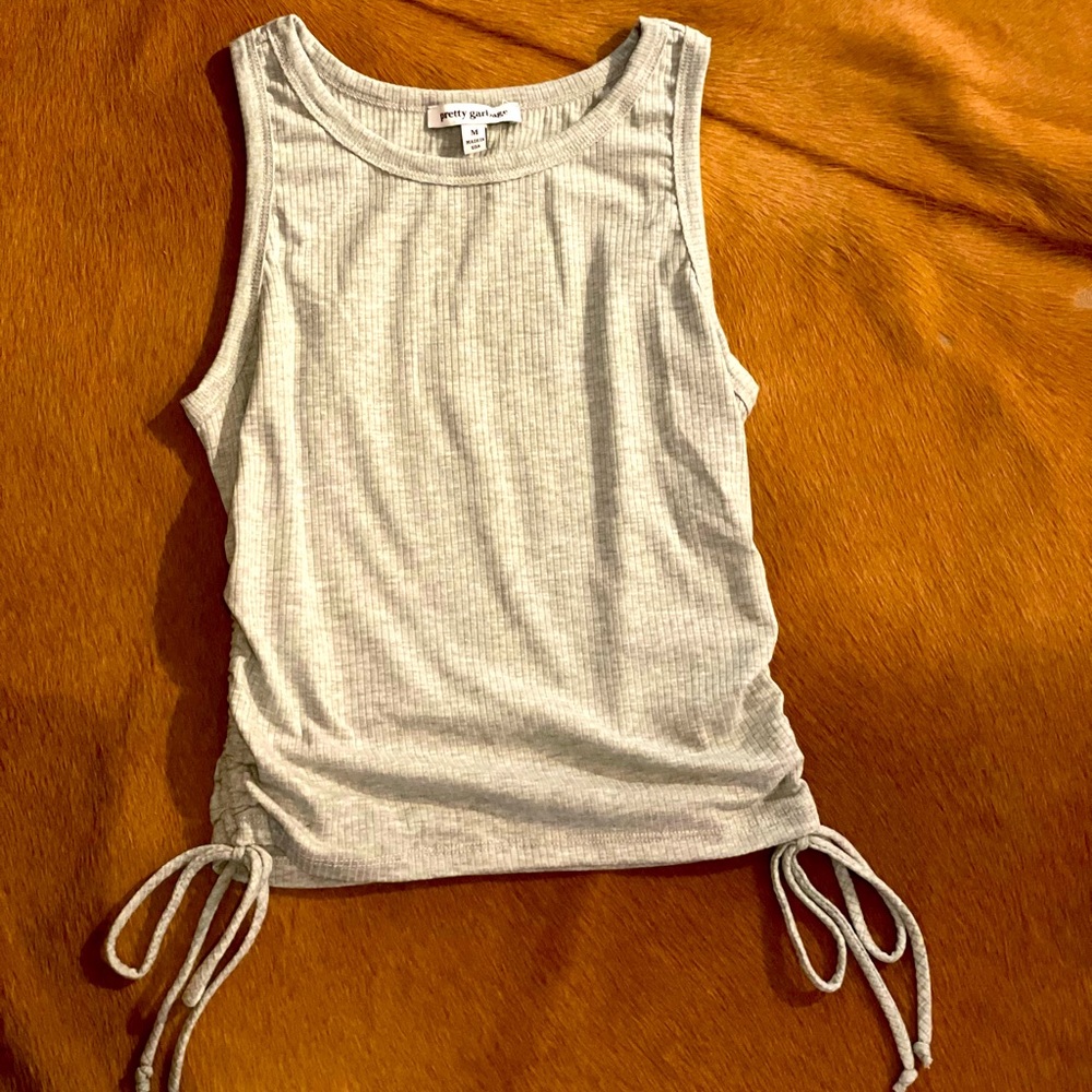 Tank top with tie sides